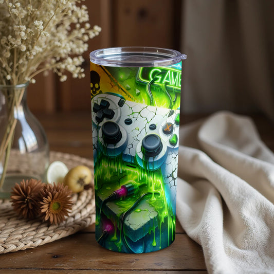 Colorful Game Themed Tumbler Ideal for Gamers
