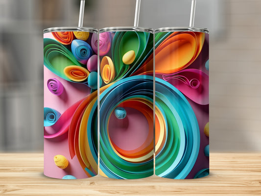Vibrant Quilled Easter Egg Swirl Abstract Design product type