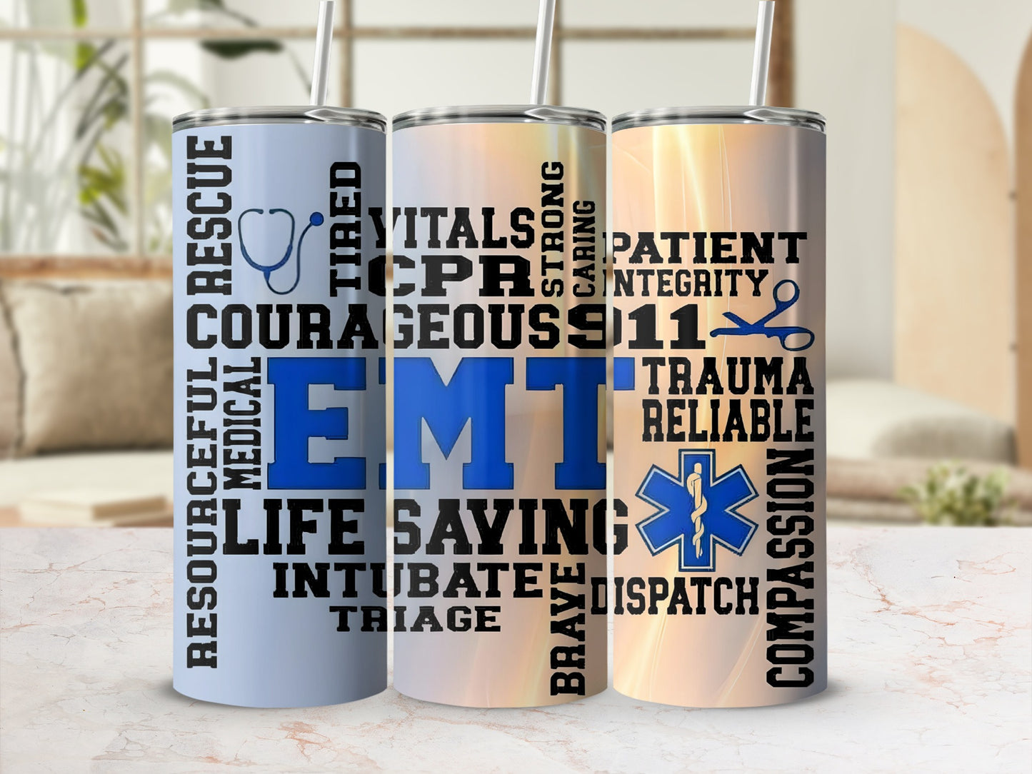 EMT Medical Vocabulary Inspirational Design Tumbler