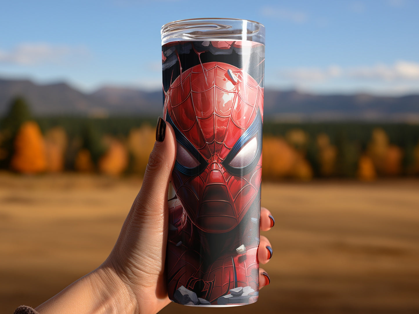 Marvel Inspired Graphic Spider Superhero Cup