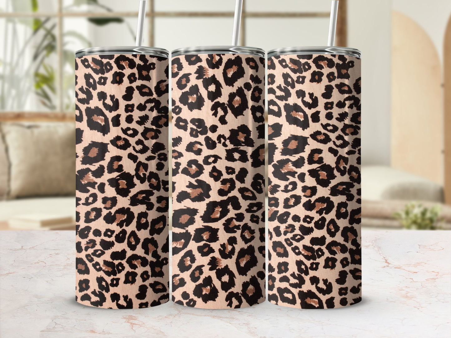 Leopard Print Stainless Steel Tumbler Cup product