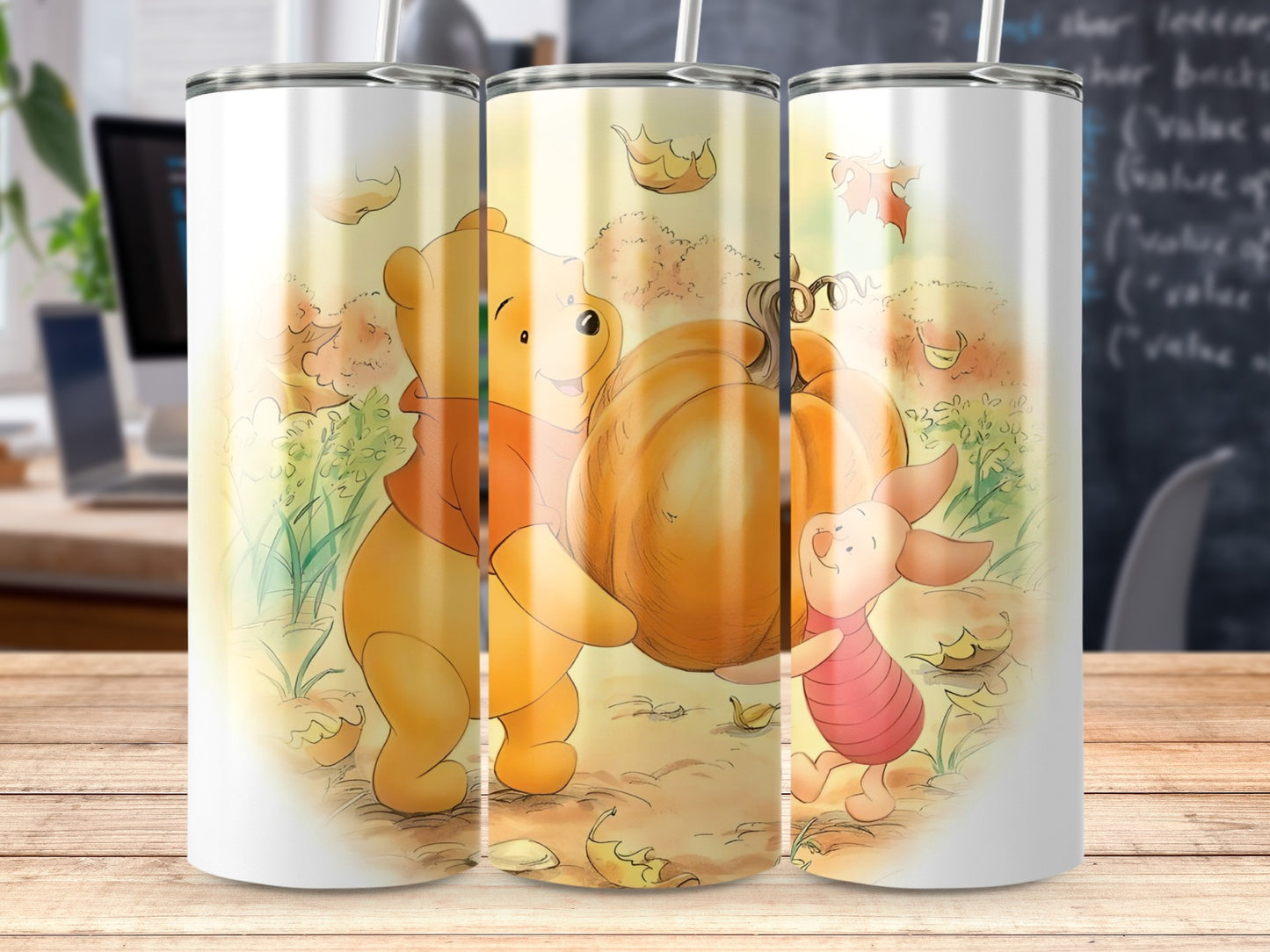 Cute Pumpkin Friends Tumbler with Adorable Characters