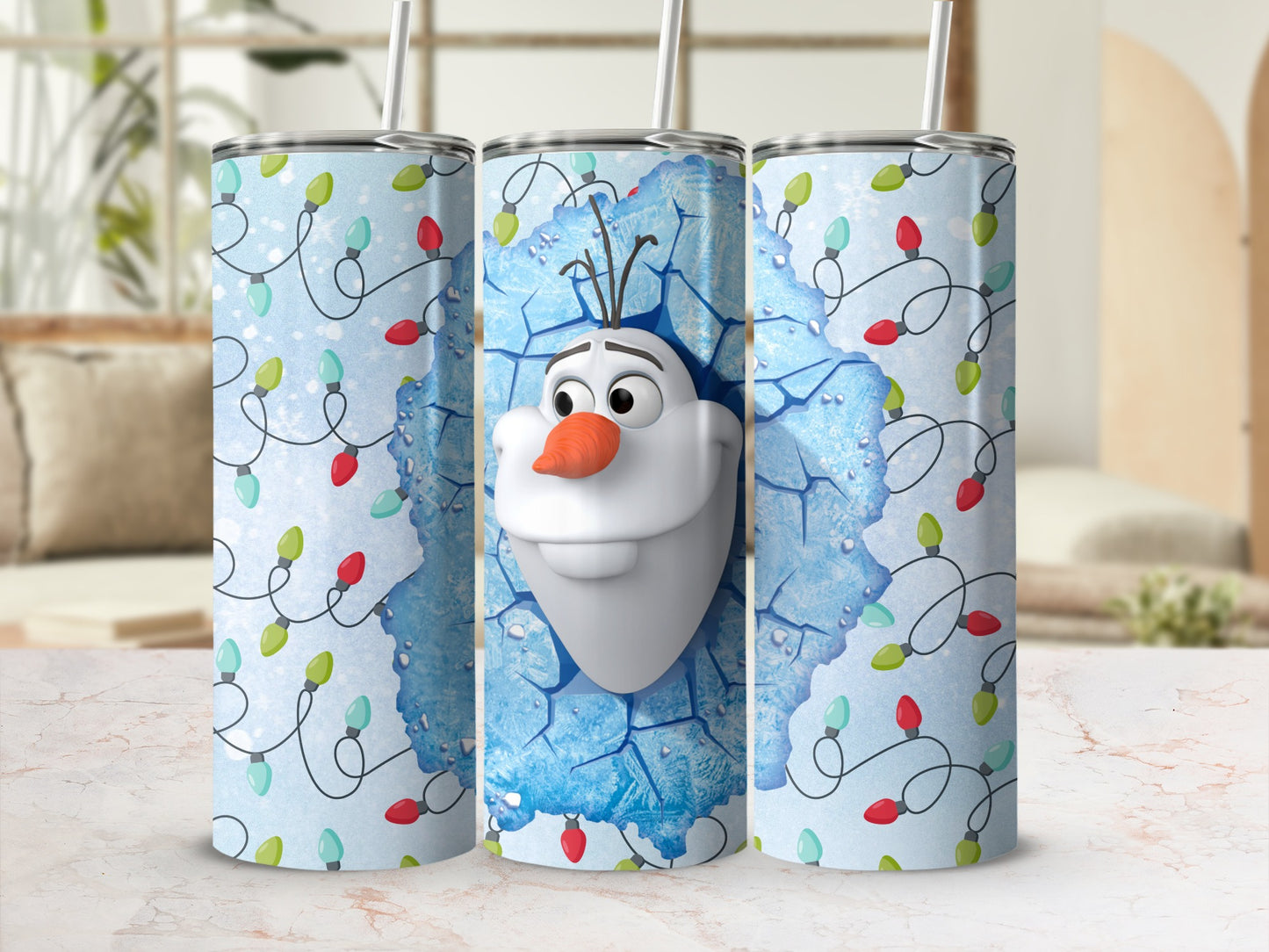 Olaf Christmas Themed Insulated Tumbler Product