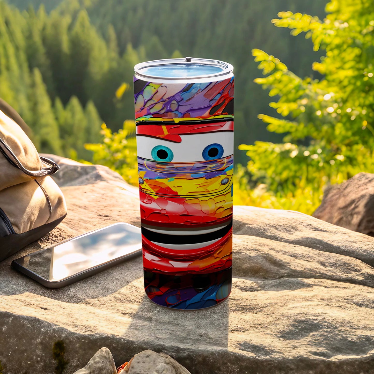 Vibrant Cartoon Inspired Travel Tumbler for On-the-Go