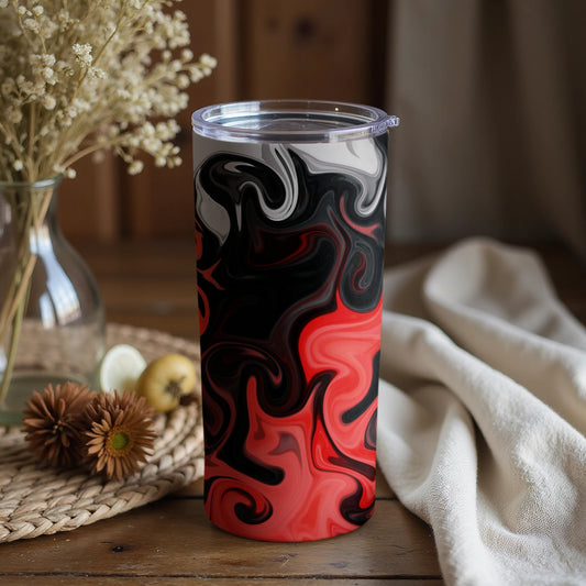 Swirl Pattern Tumbler Cup for Coffee or Tea Drinks
