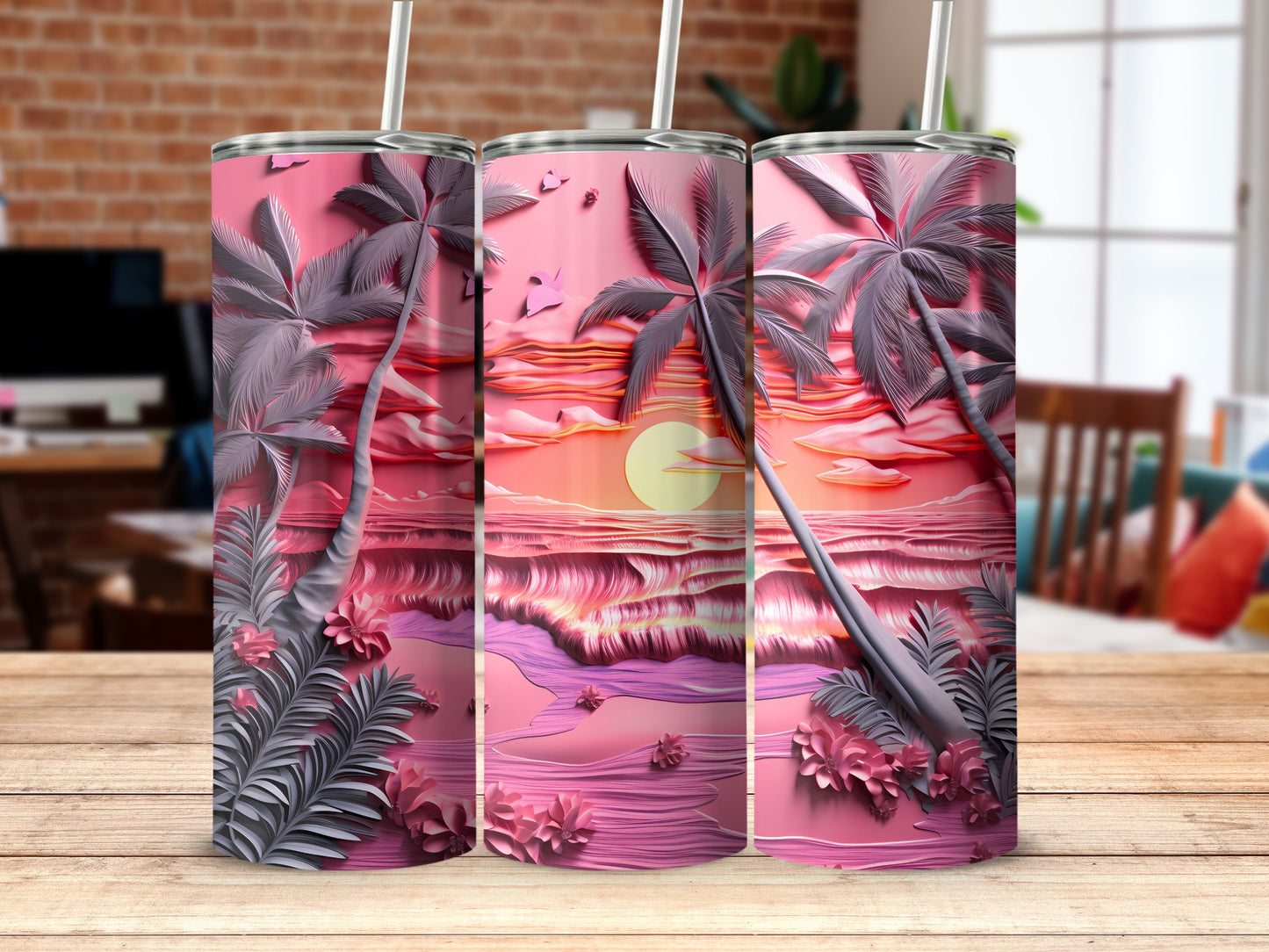 Vibrant Sunset Beach Palm Trees Ocean Waves Layered Art product type
Tumbler, SunsetScene, BeachLife, PalmTreeArt, OceanWaves, TropicalDesign, PinkColors, LayeredArt, SummerVibes, AestheticDrinkware, CoastalTheme, IslandParadise, ScenicBeauty, UniquePattern, VacationMode, ArtisanStyle, GradientColors, FloralElements, DrinkHolder, TravelCup