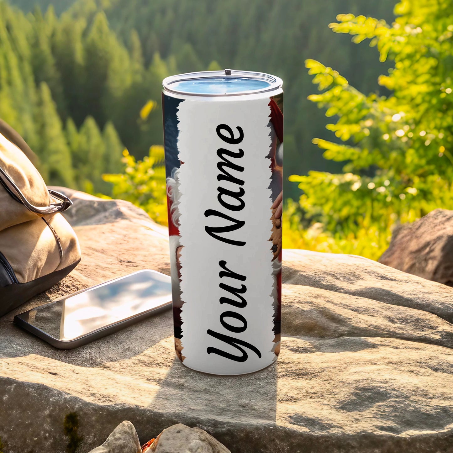 Custom Name White Tumbler for Drinks Outdoor Essentials