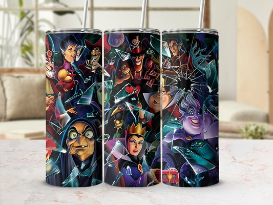 Colorful Villains Insulated Tumbler Set with Straws