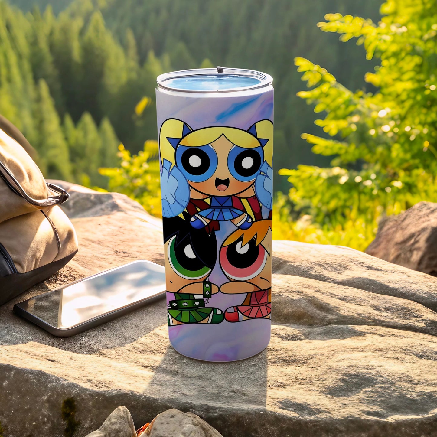 Colorful Powerpuff Girls Tumbler for Outdoor Adventures