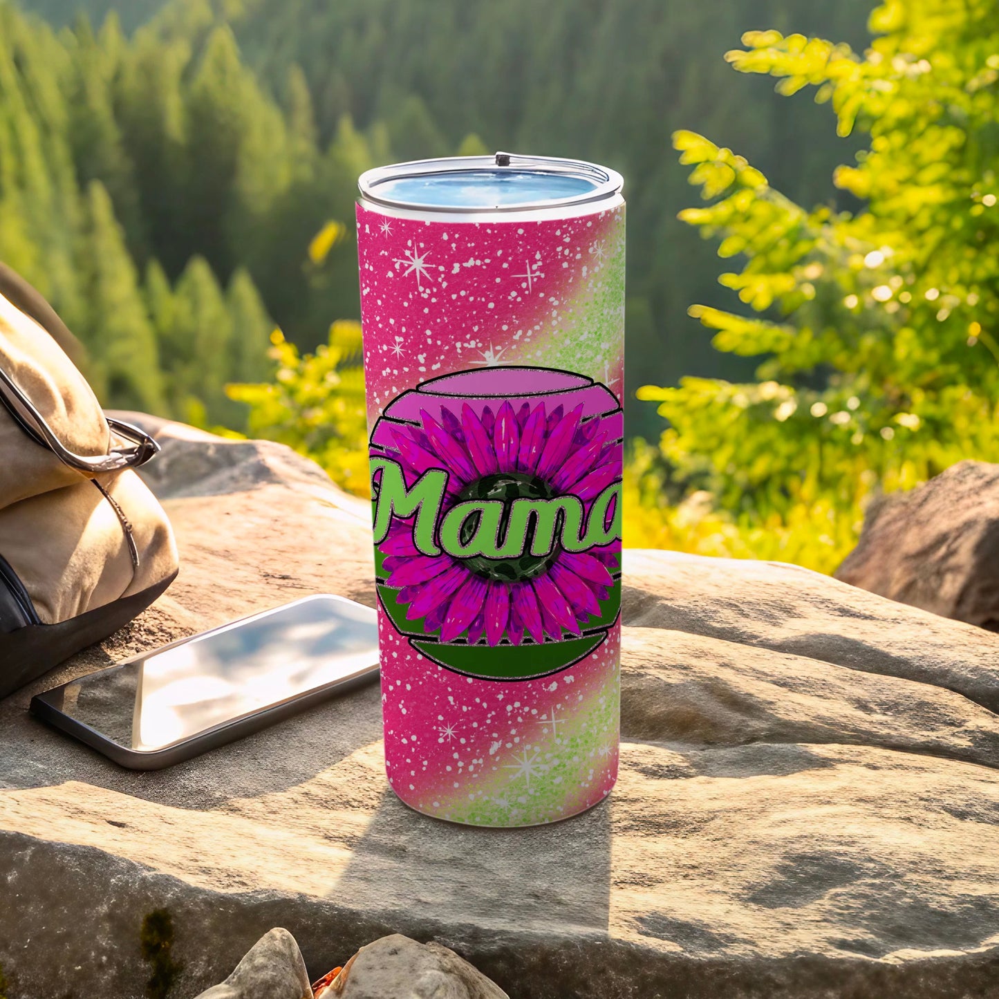 Mama Flower Design Insulated Tumbler for Moms