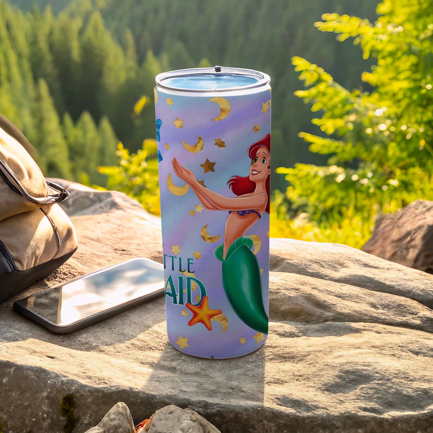 The Little Mermaid Tumbler with Ariel Outdoor Scene