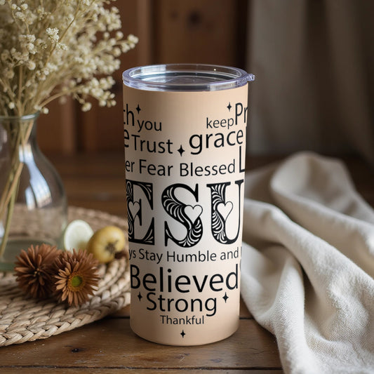 Inspirational Jesus Design Tumbler for Daily Use