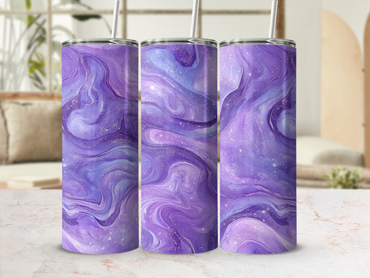 Watercolor Swirl in Lavender and Purple Color Tumblers