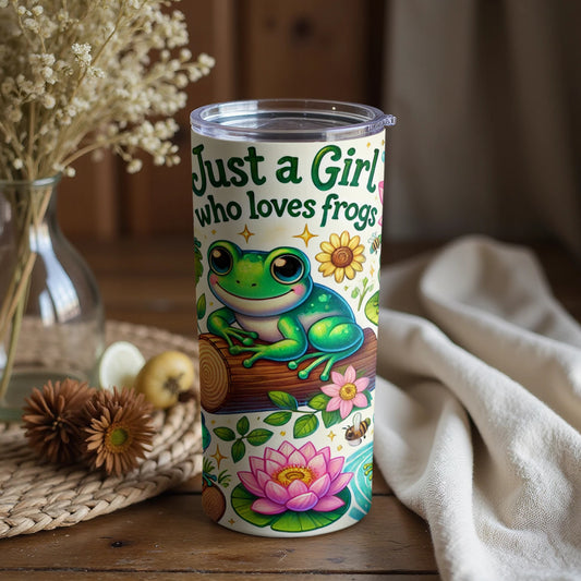 Just a Girl Who Loves Frogs Fun Tumbler Cup