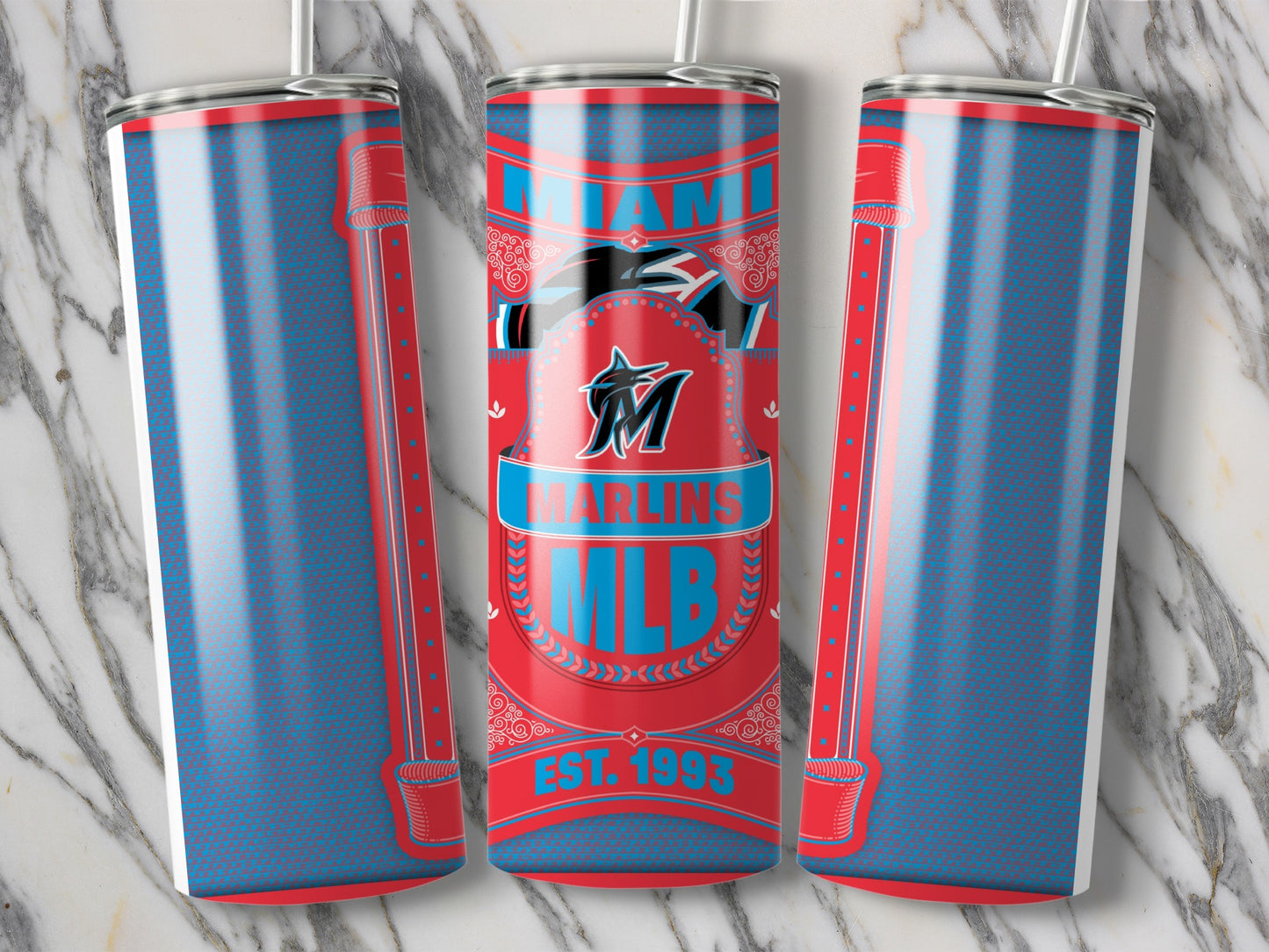 Miami Marlins MLB Established 1993 Unique Design Tumbler