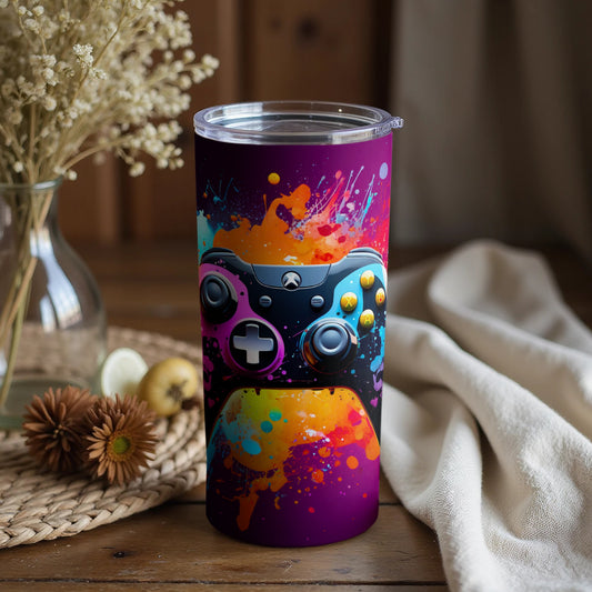 Colorful Gaming Controller Design Tumbler