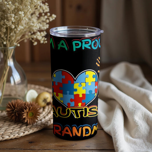 Inspirational Autism Awareness Heart Design Tumbler