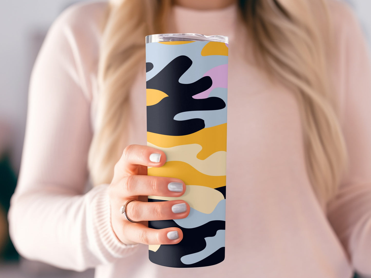 Colorful Camouflage Design Insulated Tumbler