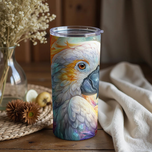 Vibrant Parrot Artwork Insulated Drinkware Cup