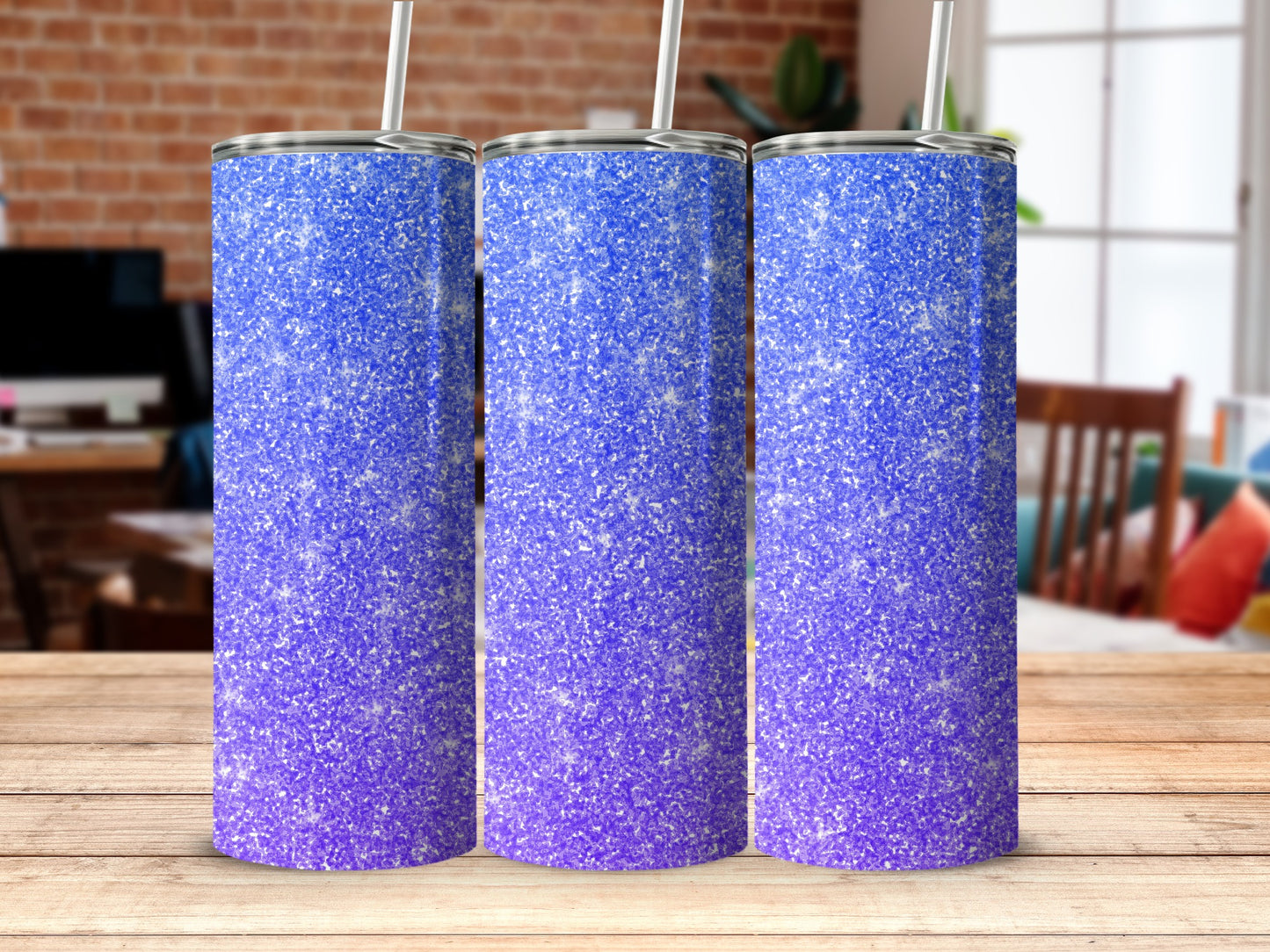 Sparkling Purple Gradient Tumbler for Stylish Drinking