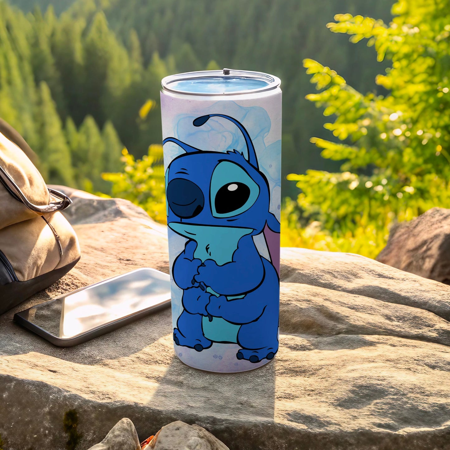 Cute Blue Character Design Insulated Tumbler Cup