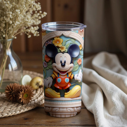 Mickey Mouse Floral Thermos Cup for Kids and Adults