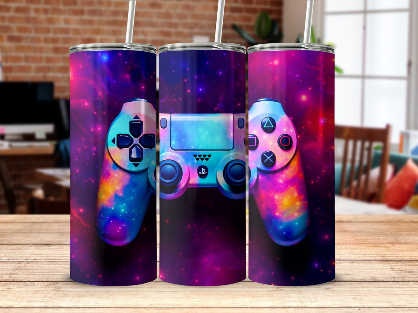 Colorful Galaxy Gaming Tumblers for Gamers Lovers