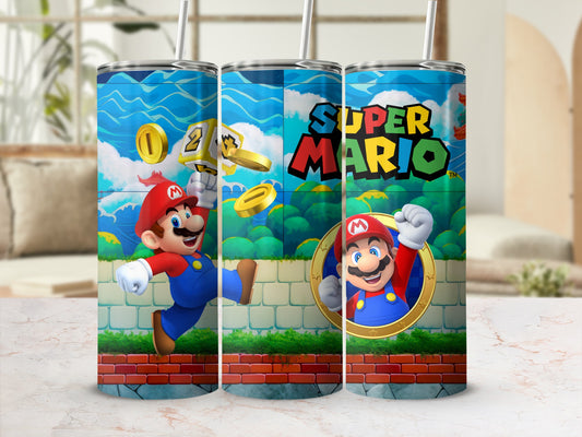 Colorful Super Mario Design Tumbler Drinkware