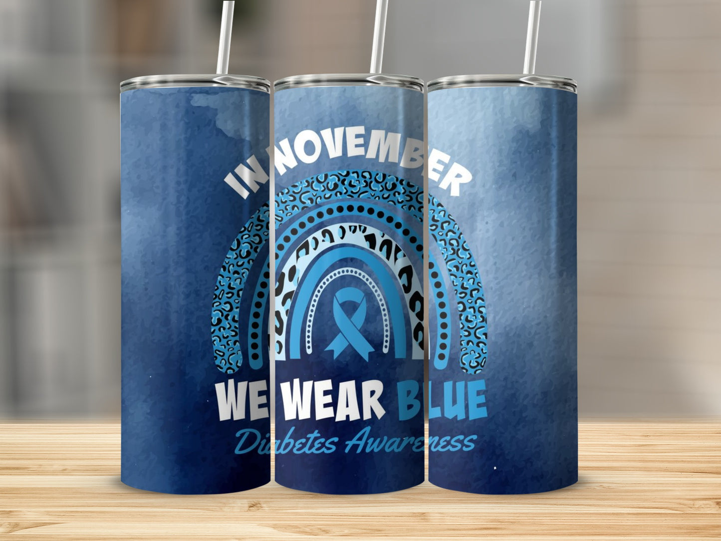 Diabetes Awareness We Wear Blue Tumbler Mug