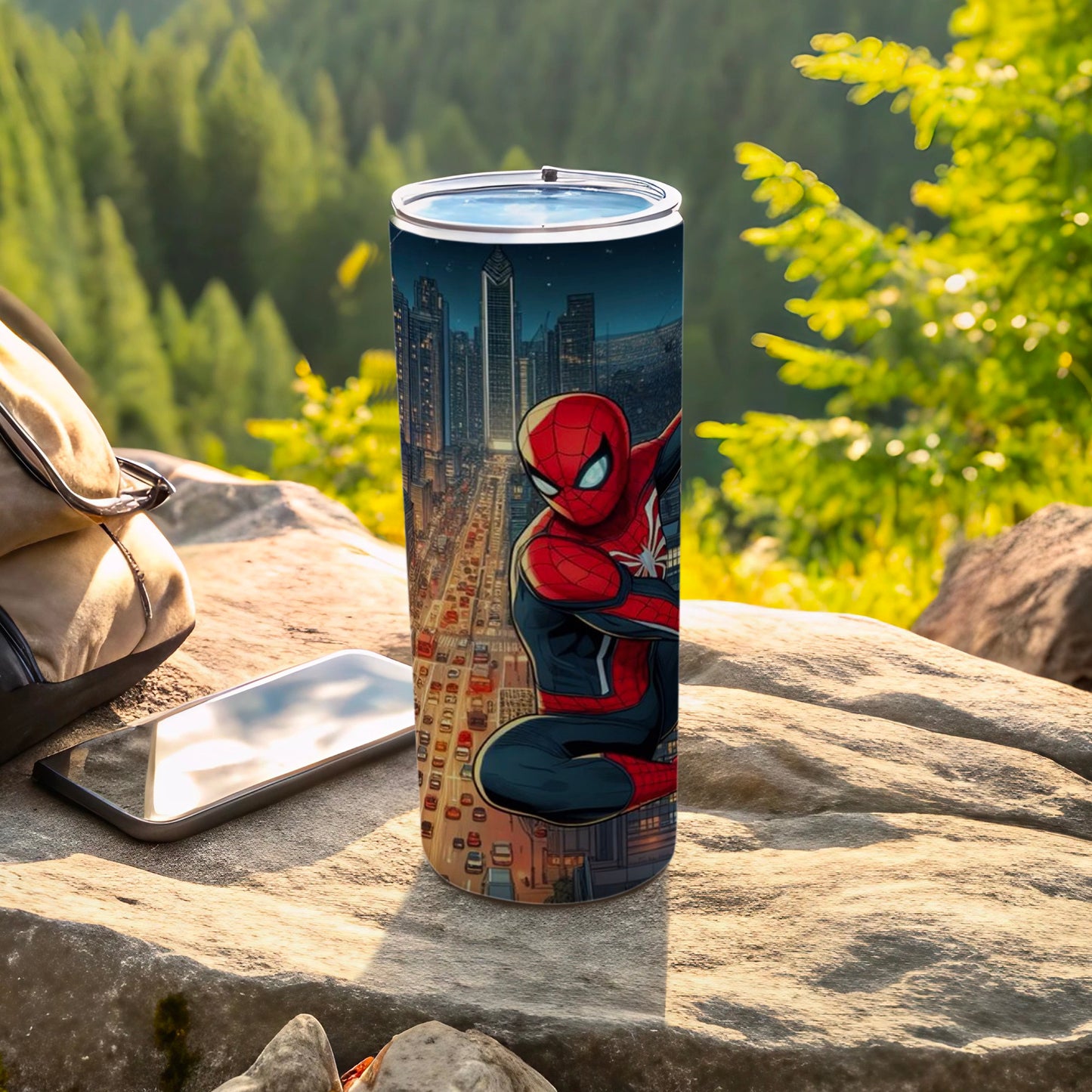 Spider-Man Cityscape Design Insulated Tumbler