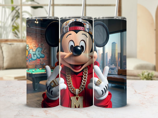 Cool Hip-Hop Mickey Mouse Design Tumbler for Kids and Adults