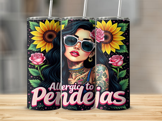 Allergic to Pendejas Woman Sunflower Roses Tumbler product type
Allergic to Pendejas
Sassy Woman
Sunflower Art
Rose Design
Tattooed Girl
Cool Sunglasses
Funny Saying
Latina Power
Hispanic Pride
Insulated Tumbler
Drinkware Gift
Unique Cup
Statement Piece
Black Background
Floral Graphics
Women Empowerment
Birthday Present
Daily Hydration
Stainless Steel
Pop Art Style