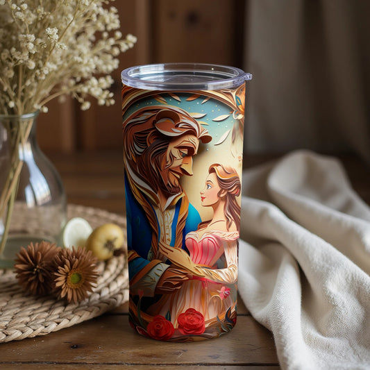 Enchanting Beauty and Beast Inspired Tumbler Cup