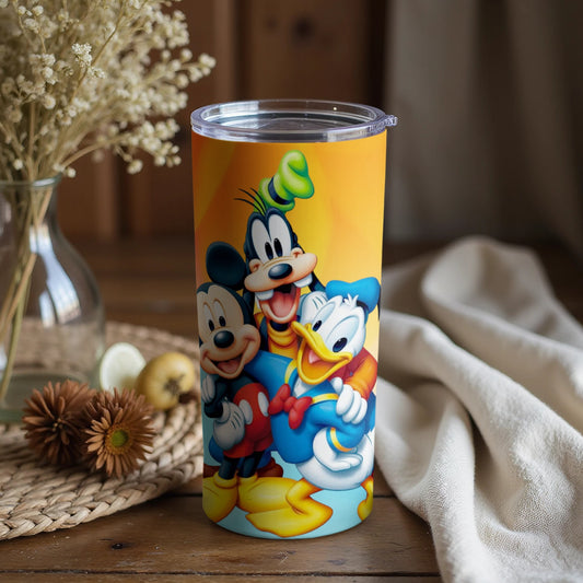 Disney Characters Collage on Gradient Tumbler