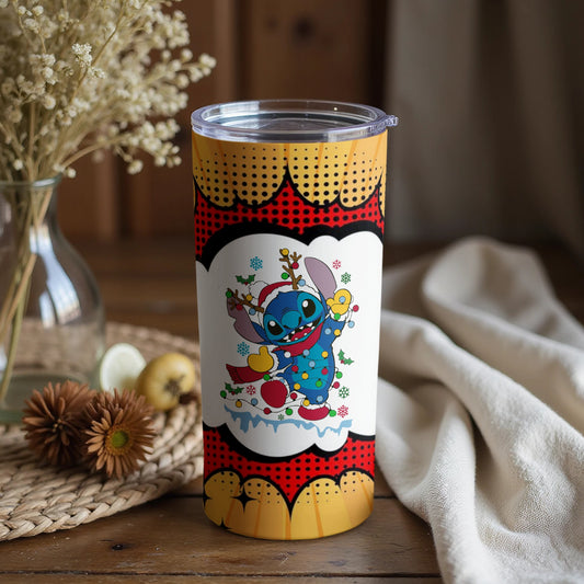 Colorful Stitch Tumbler with Fun Graphic Design