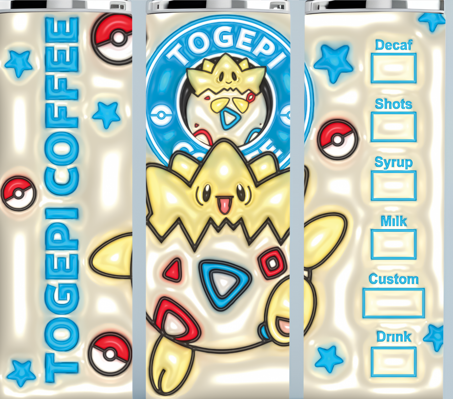 Togepi Coffee 3D Tumbler