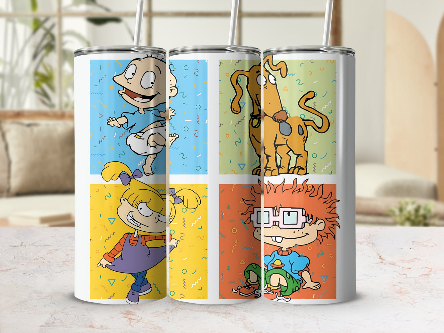 Colorful Cartoon Characters Design Tumbler Cup