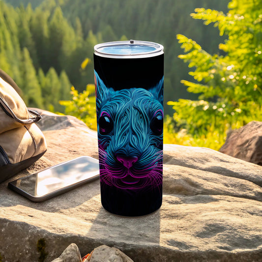 Radiant Electric Squirrel Art Design Tumbler Product Type
Tumbler
Squirrel design
Neon glow
Animal art
Beverage holder
Vibrant colors
Abstract face
Unique gift idea
Wildlife print
Artistic drinkware
Cyber aesthetic
Black background
Blue pink
Forest animal
Nature lover
Travel tumbler
Custom print
Graphic design
Sci fi animal
Rodent art