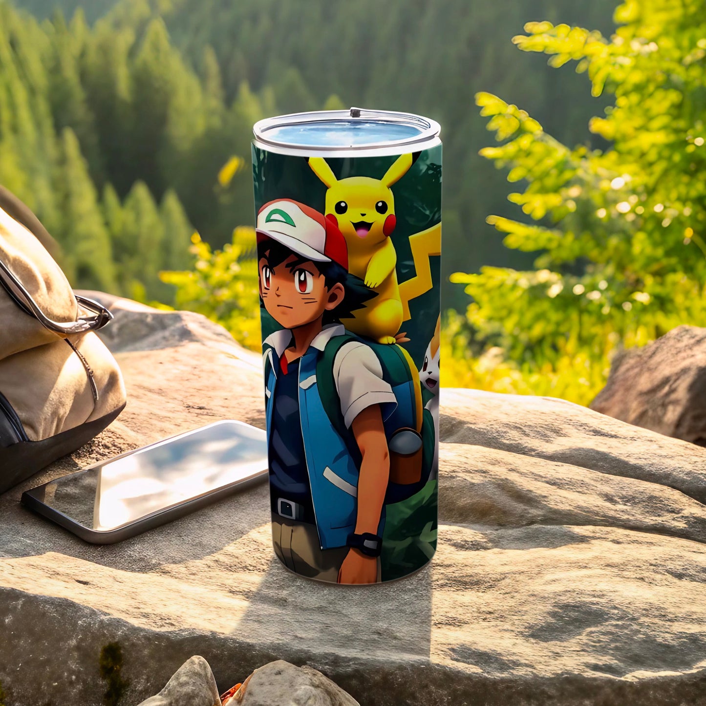 Pokémon Ash and Pikachu Adventure Travel Mug