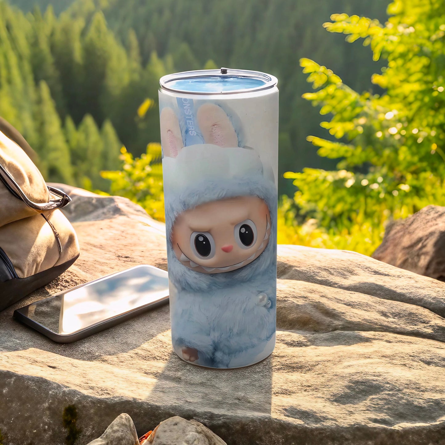 Cute Monster Eyes Design Travel Tumbler for Outdoor Use