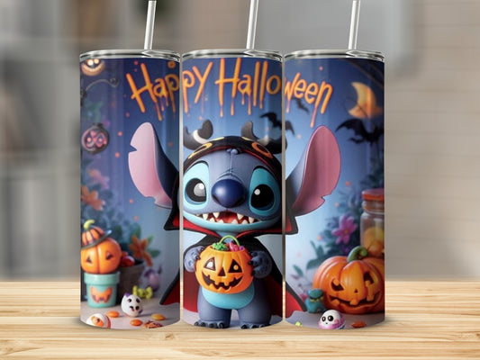 Happy Halloween Cute Cartoon Character Tumbler Cup