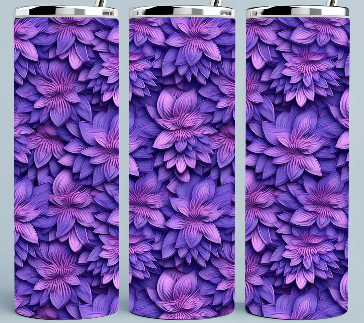 Purple Shades Flower tumbler