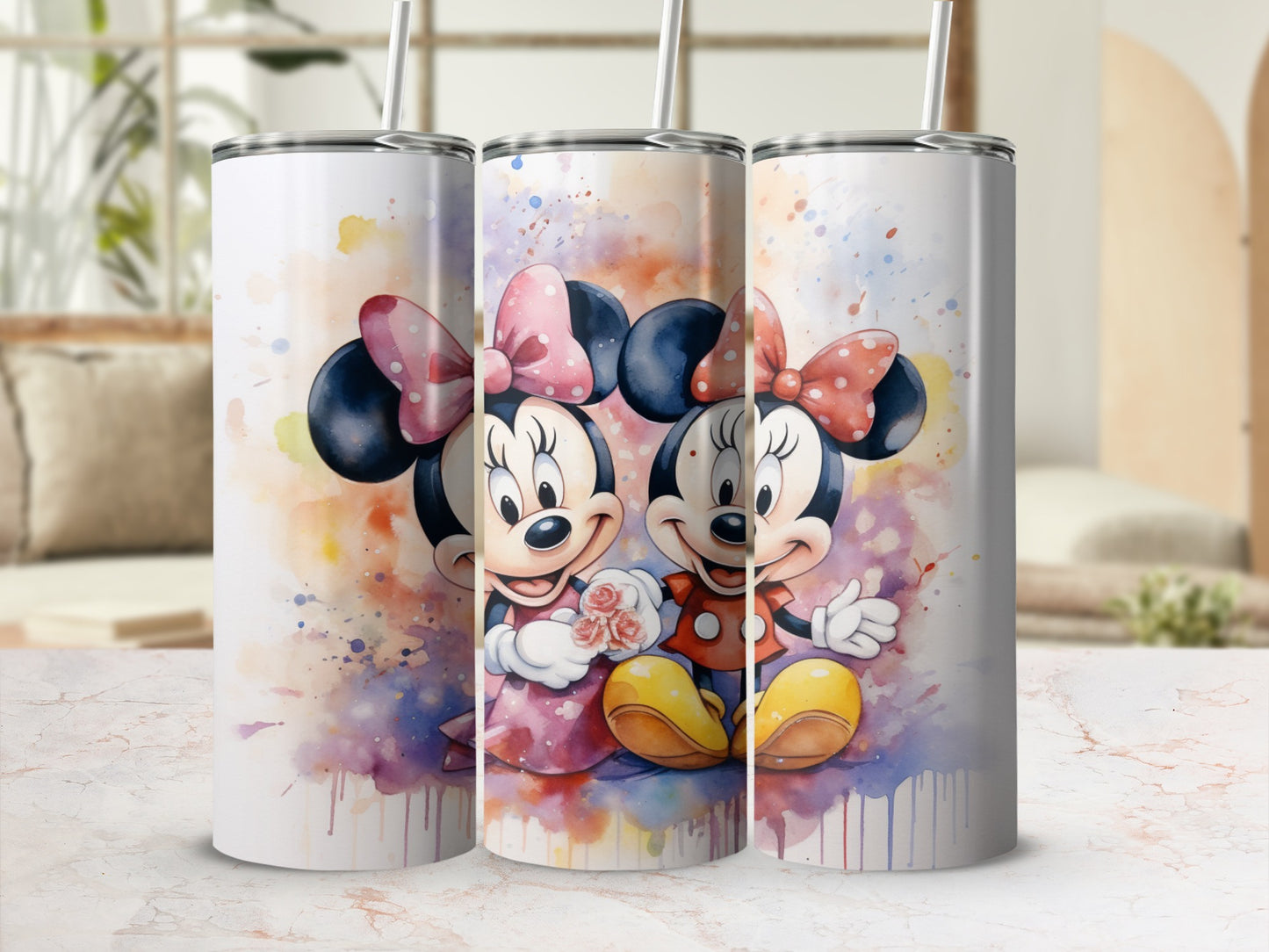 Bright and Cheerful Mouse Duo Custom Tumbler