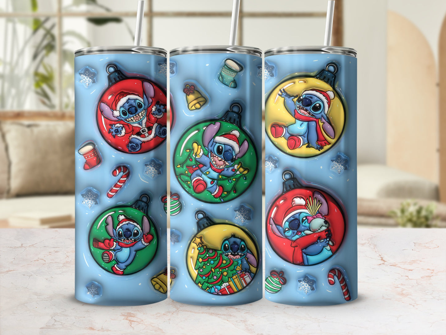 Christmas Cartoon Character Tumbler for Festive Cheer