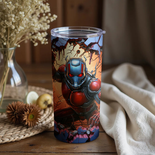 Superhero Themed Tumbler with Dynamic Comic Art
