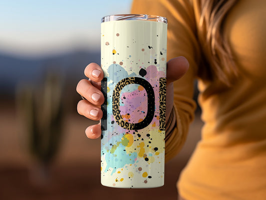 Personalized Colorful Boho Leopard Print Tumbler