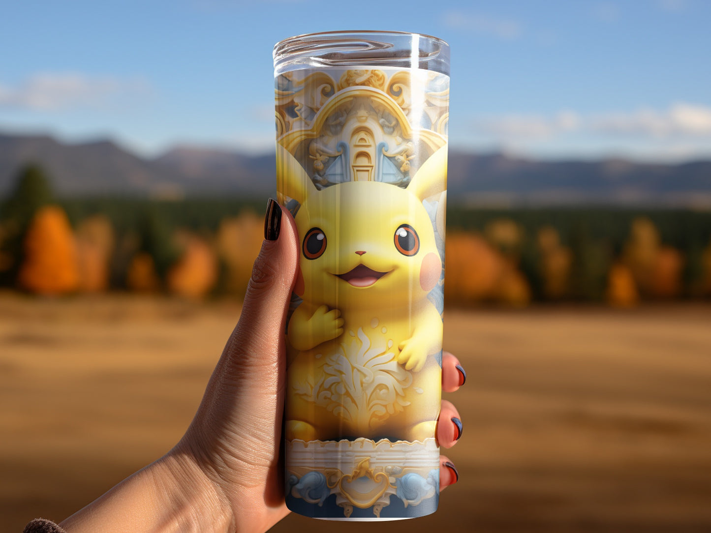 Cute Pikachu Themed Insulated Tumbler for Beverages