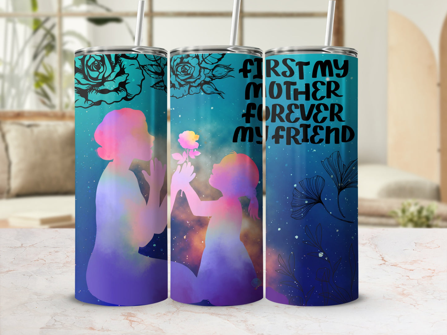 First My Mother Forever My Friend Gradient Tumbler