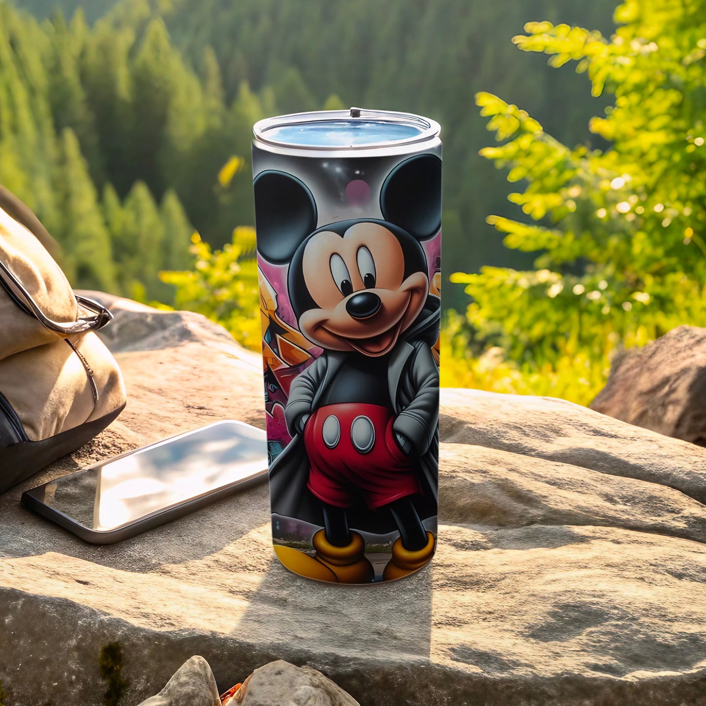 Stylish Mickey Mouse Cartoon Design Tumbler for All Ages