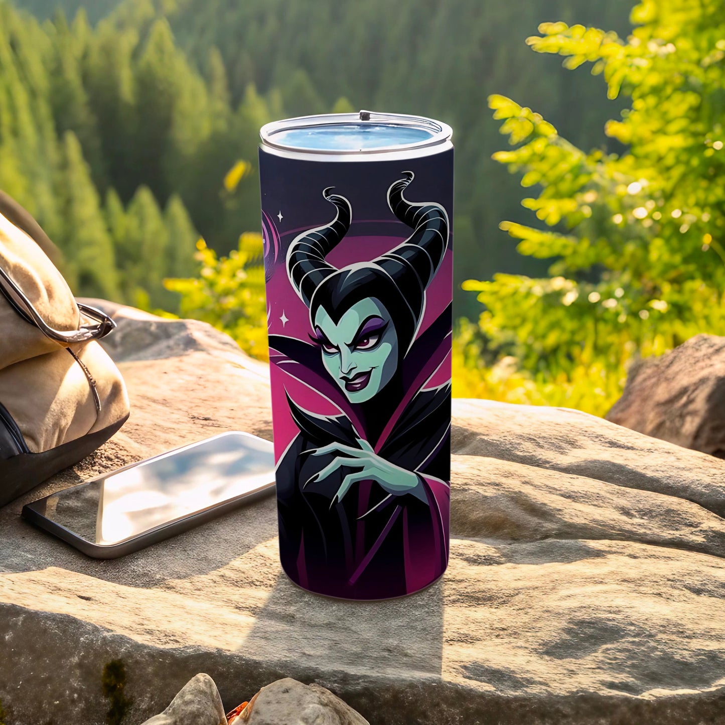Maleficent Villain Art Insulated Tumbler with Lid